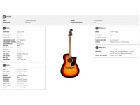 Fender California Standard Redondo CE Spruce Top BPG 3-Color Sunburst Fender California Standard Redondo CE Spruce Top BPG 3-Color Sunburst